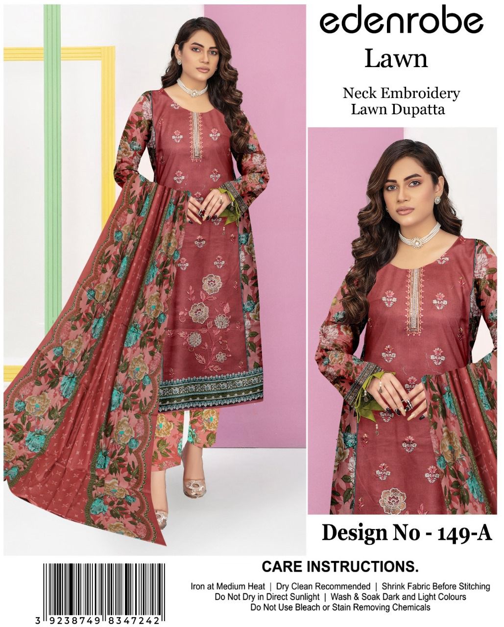 Women,s Unstiched 3 Piece Lawn suite